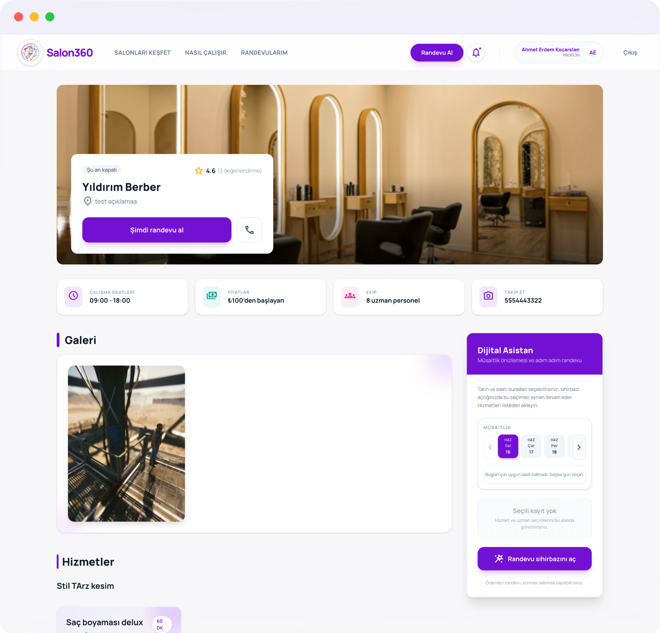 Salon360 Müşteri Vitrini